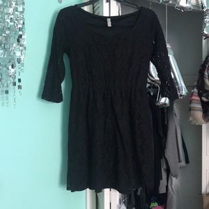 black lace dress